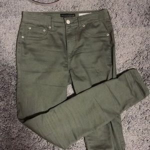 Olive green high waisted jeggings
